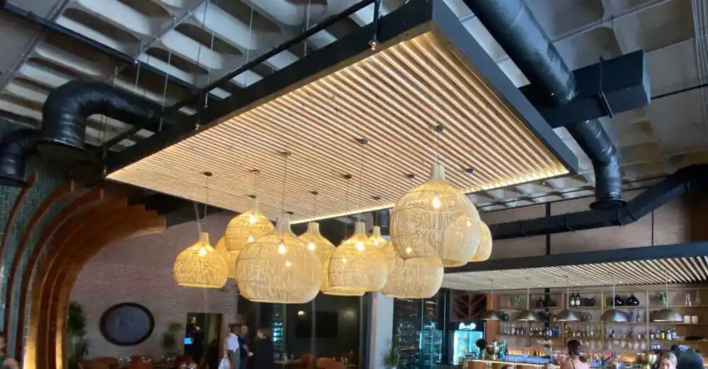 Timber Slatted Acoustic Baffles
